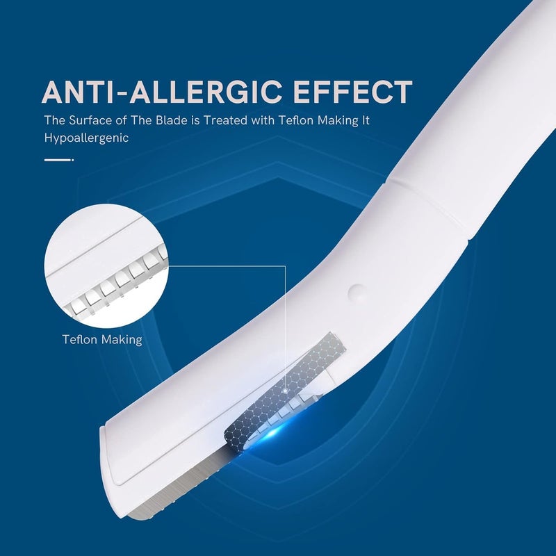 Cut it Eyebrow Razors w/Dermaplane Razors Set - Japanese Blades Razors - Small Face Razors for Peach Fuzz and Fine Hair, Multipurpose Exfoliating Dermaplaning Tools for Women and Men - Image 5